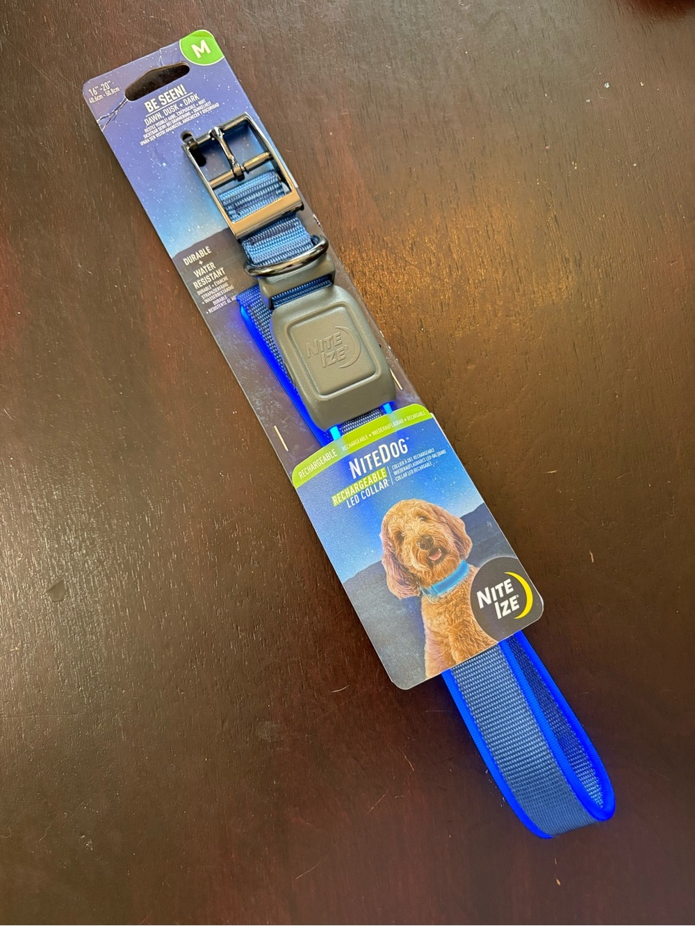 NITEDOG NITEIZE Rechargeable LED COLLAR,  sz. M